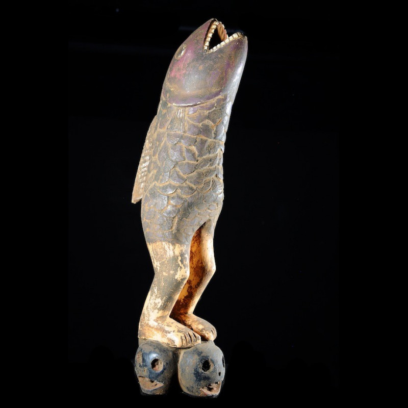 Effigie Lwa Serpent arc en ciel Vodun polychrome  - Togo - Bénin