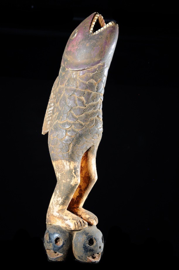 Effigie Lwa Poisson Agwé Vodun polychrome  - Togo - Bénin