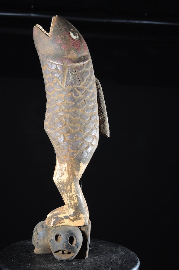 Effigie Lwa Poisson Agwé Vodun polychrome  - Togo - Bénin