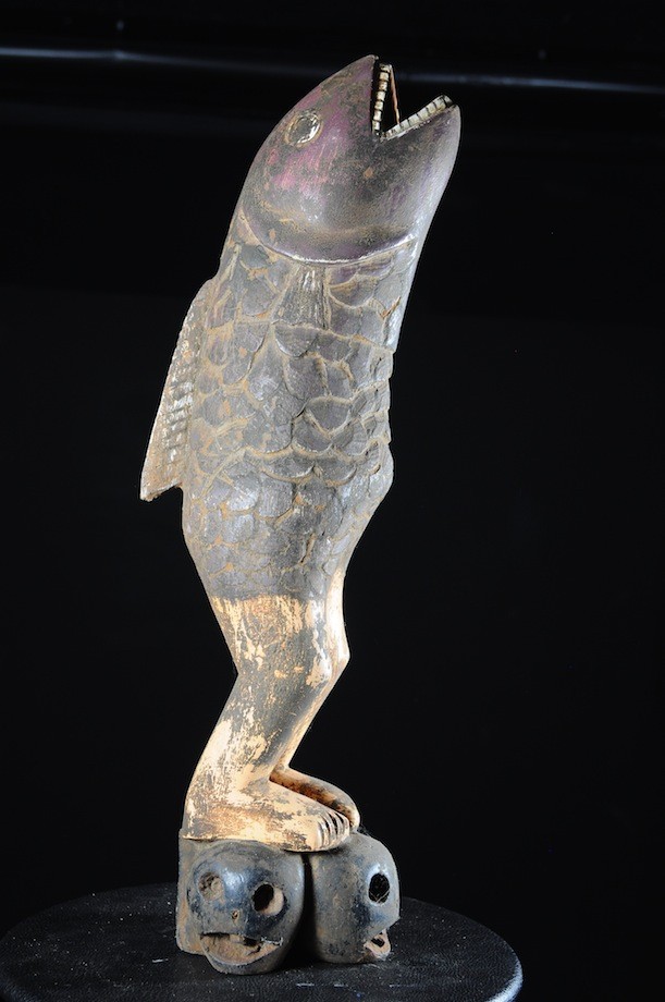 Effigie Lwa Poisson Agwé Vodun polychrome  - Togo - Bénin