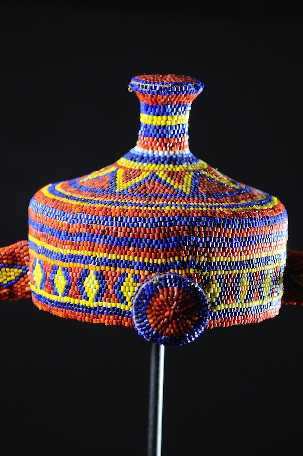 Coiffe perlée - Pende / Yaka / Suku - RDC Zaire