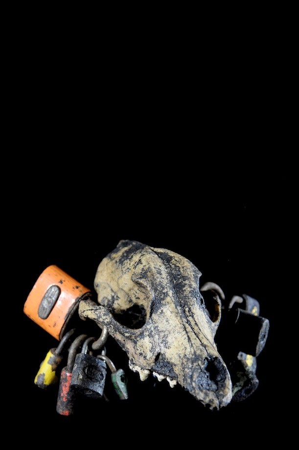 Fetiche Cadenas Crane de chien - Vaudou - Fongbe - Benin