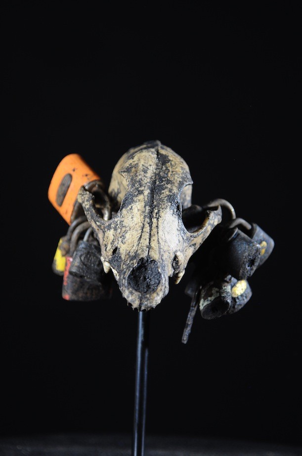 Fetiche Cadenas Crane de chien - Vaudou - Fongbe - Benin
