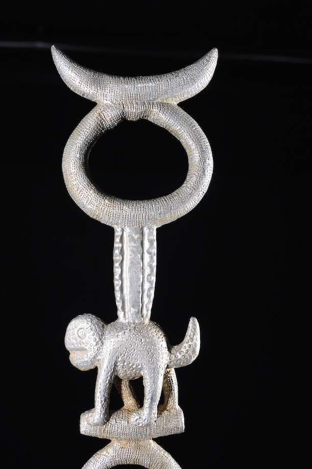 Canne de dignitaire en bois et aluminium - Fon - Benin - Objets de regalia