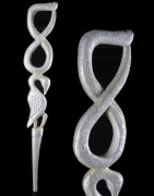 Canne de dignitaire en fonte aluminium - Fon - Benin - Objets de regalia