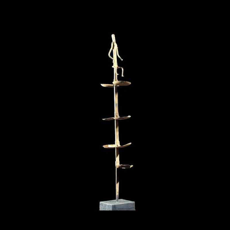 Lampe a huile - Ethnie Dogon - Mali - Fer noir africain