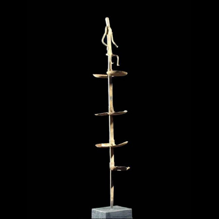 Lampe a huile - Ethnie Dogon - Mali - Fer noir africain