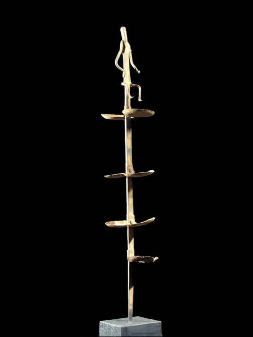 Lampe a huile - Ethnie Dogon - Mali - Fer noir africain