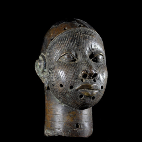 Tete commemorative Oba Bronze Ife - Bini Edo - Nigeria