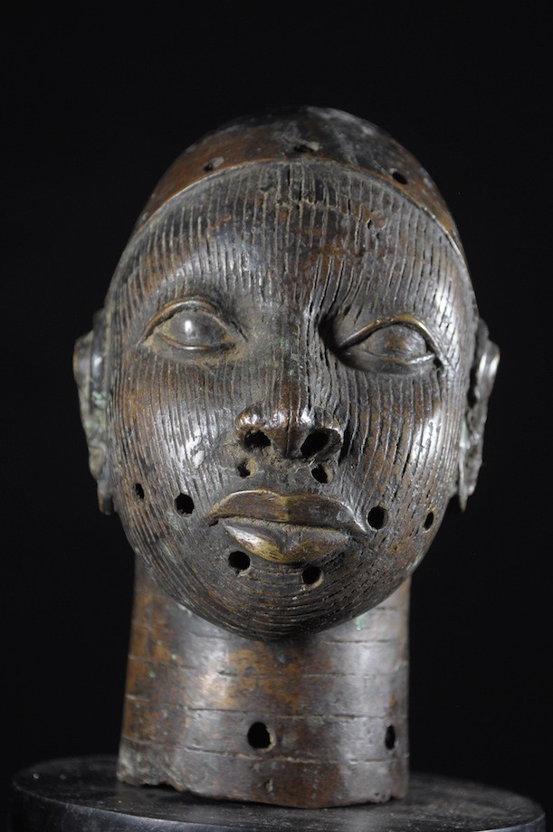 Tete commemorative Oba Bronze Ife - Bini Edo - Nigeria