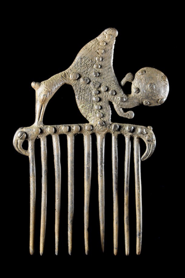 Peigne zoomorphe en Bronze - Gan - Burkina Faso