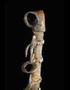 Pipe a tabac rituelle en bois et bronze - Sénoufo - Côte Ivoire