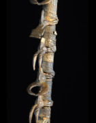 Pipe a tabac rituelle en bois et bronze - Sénoufo - Côte Ivoire