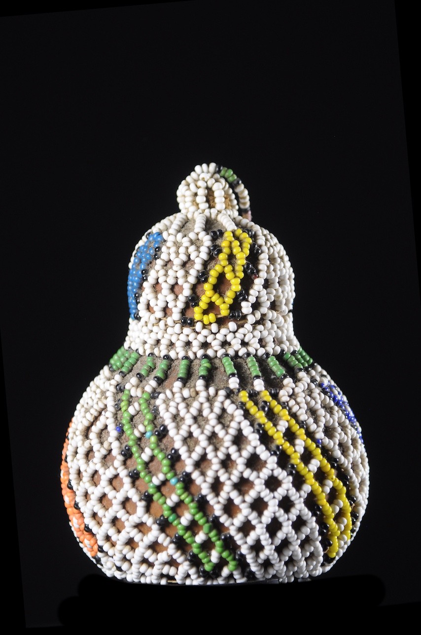 Gourde a graines perlée - Ndebele - Afrique du Sud