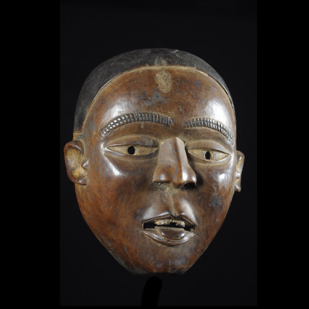 Masque portrait Blanc - Kongo Yombe - RDC Zaire