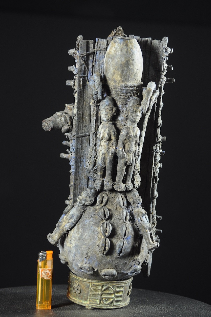 Fetiche Cranes de singe et gourde - Vaudou - Fongbe - Benin