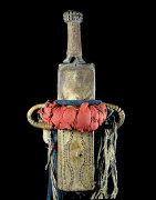 Couteau Glaive et son etui en cuir - Bamileke - Cameroun
