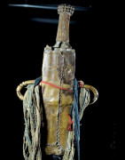 Couteau Glaive et son etui en cuir - Bamileke - Cameroun