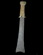 Couteau Glaive et son etui en cuir - Bamileke - Cameroun