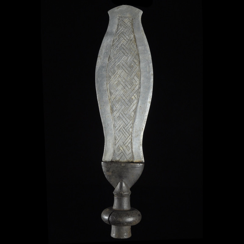 Couteau Glaive Ikul Aluminium - Kuba / Bakuba - Rdc Zaire