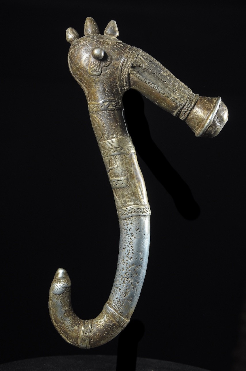 Zandé massue en fonte d'aluminium - Mossi - Burkina Faso - Objets de regalia