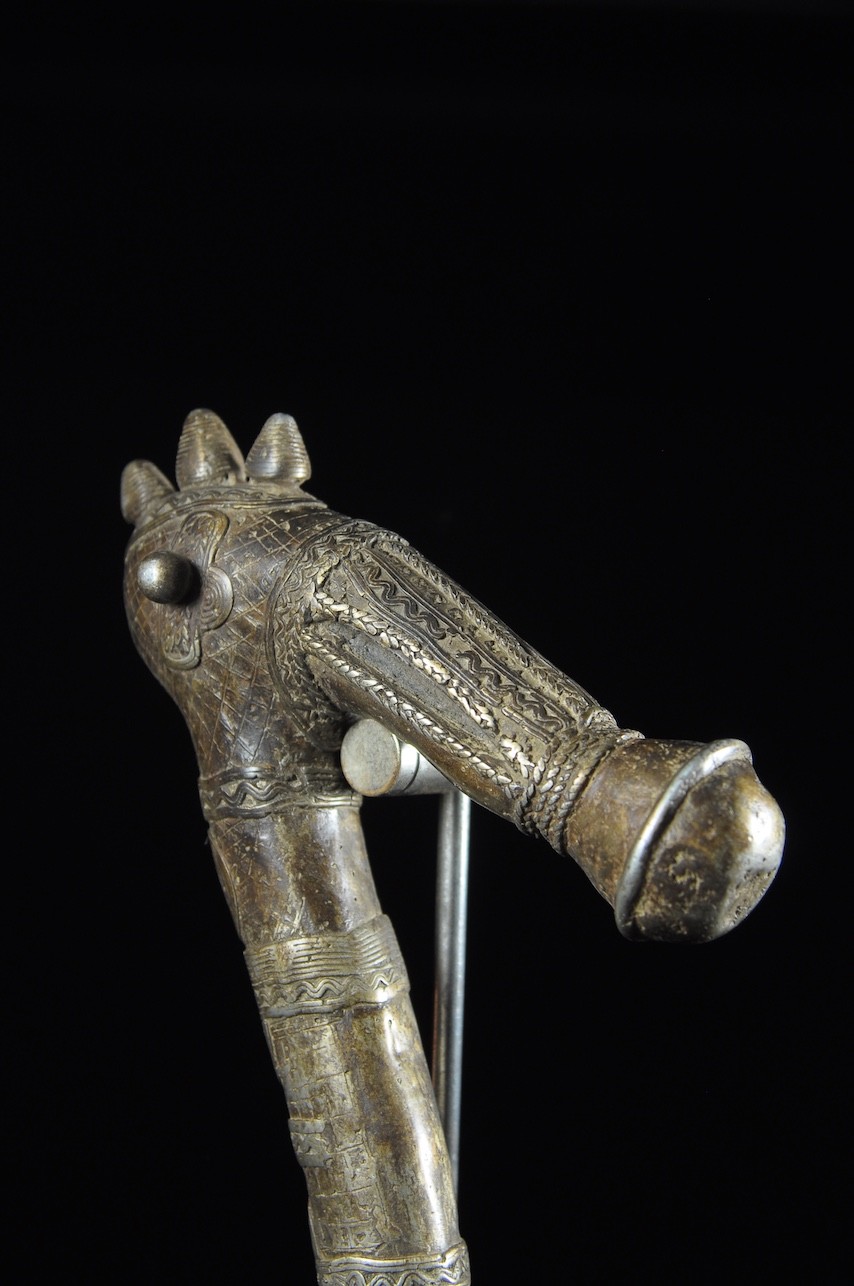 Zandé massue en fonte d'aluminium - Mossi - Burkina Faso - Objets de regalia