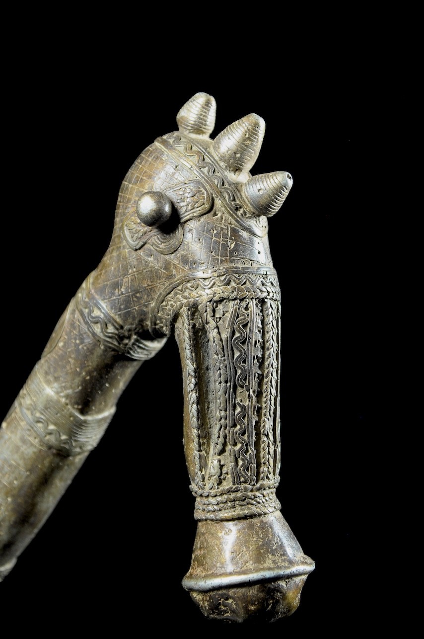 Zandé massue en fonte d'aluminium - Mossi - Burkina Faso - Objets de regalia