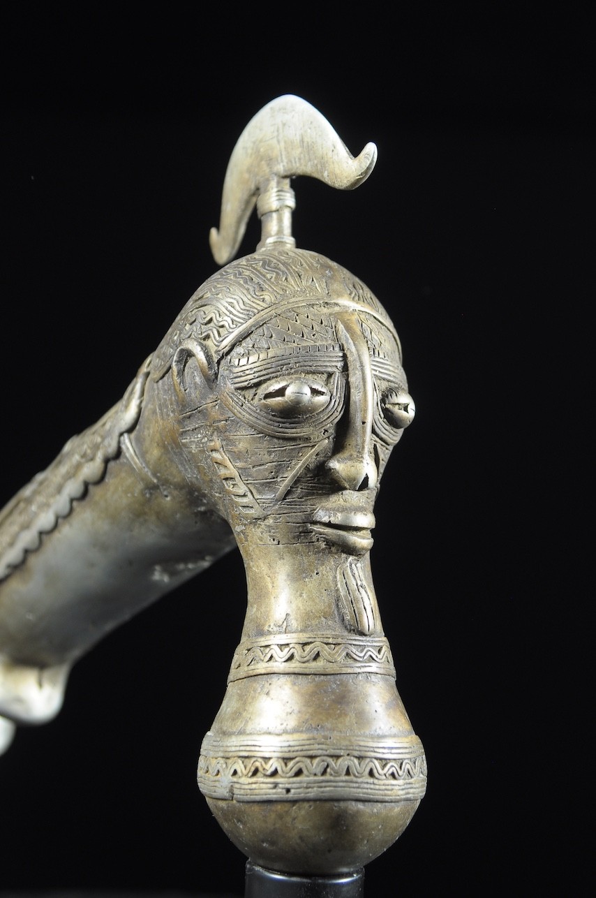 Zandé massue en fonte d'aluminium - Mossi - Burkina Faso - Objets de regalia