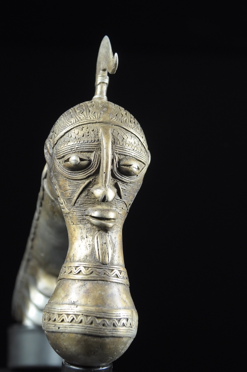 Zandé massue en fonte d'aluminium - Mossi - Burkina Faso - Objets de regalia
