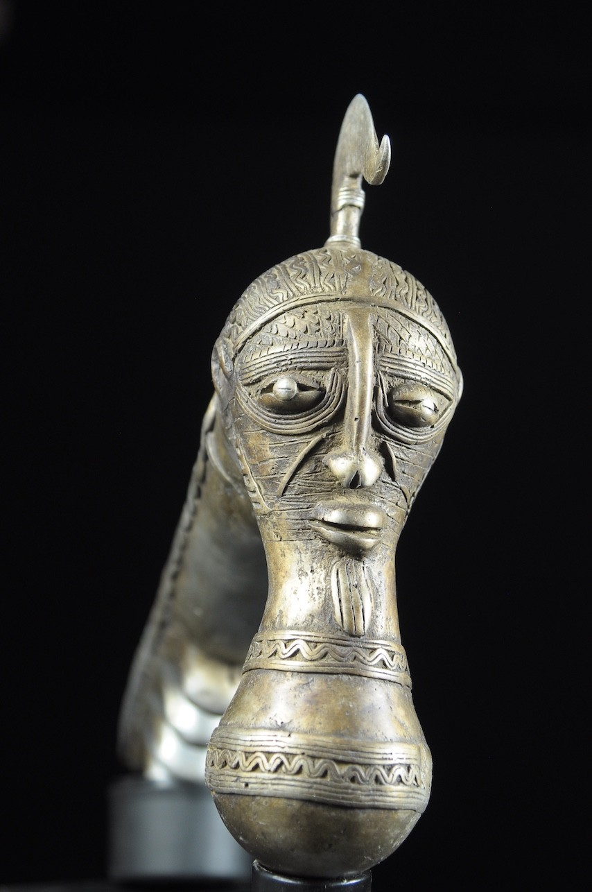 Zandé massue en fonte d'aluminium - Mossi - Burkina Faso - Objets de regalia