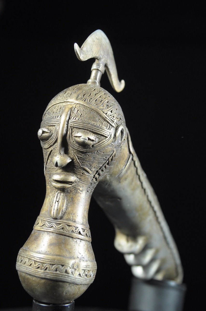 Zandé massue en fonte d'aluminium - Mossi - Burkina Faso - Objets de regalia