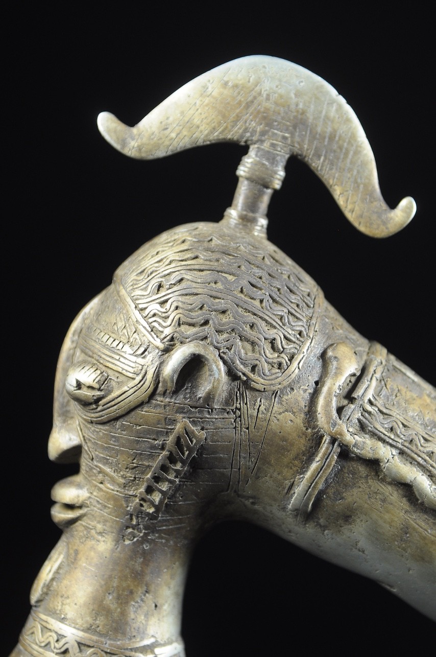 Zandé massue en fonte d'aluminium - Mossi - Burkina Faso - Objets de regalia
