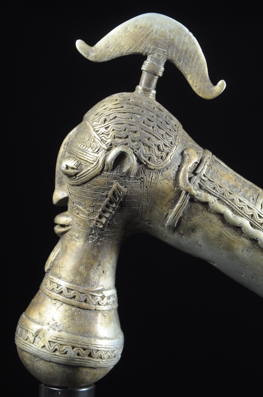 Zandé massue en fonte d'aluminium - Mossi - Burkina Faso - Objets de regalia