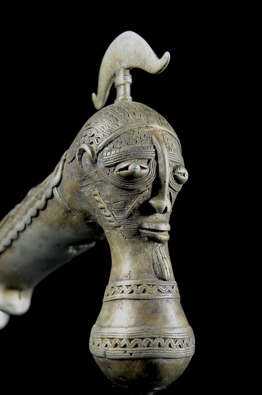 Zandé massue en fonte d'aluminium - Mossi - Burkina Faso - Objets de regalia