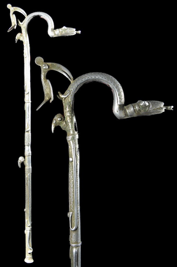 Canne de dignitaire en fonte aluminium - Gan - Burkina - Objets de regalia