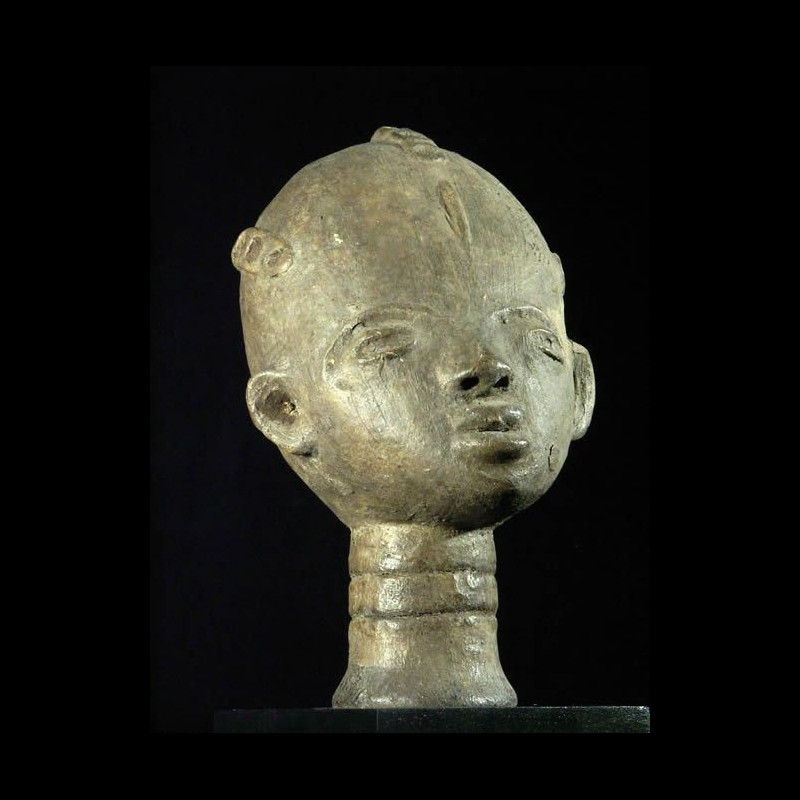 Tete en terre cuite - Akan - Ghana - poteries africaines