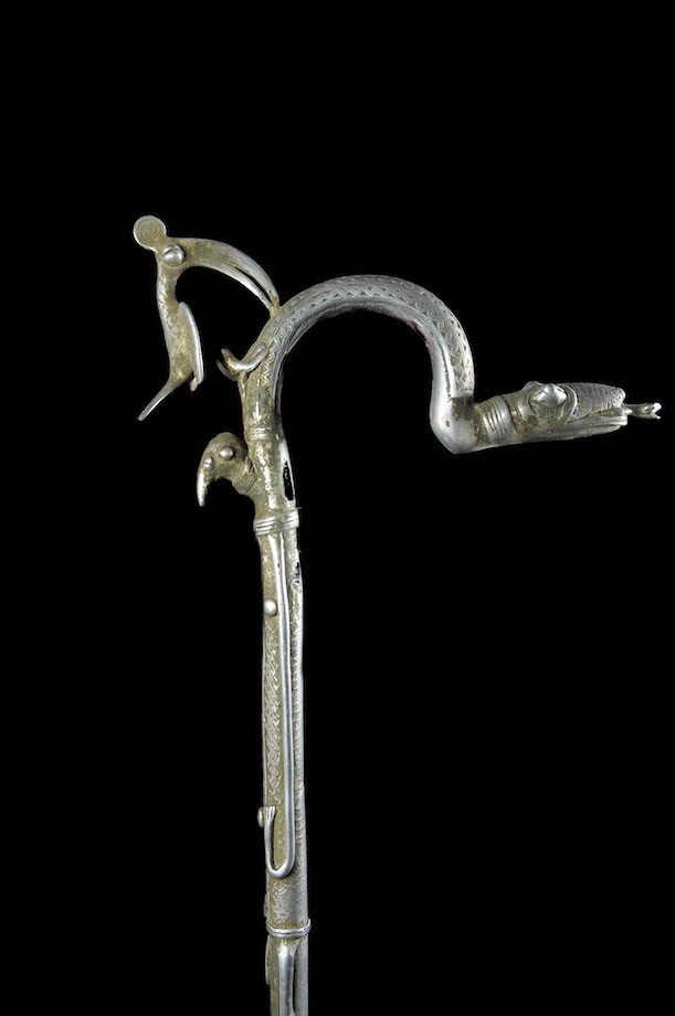 Canne de dignitaire en fonte aluminium - Gan - Burkina - Objets de regalia