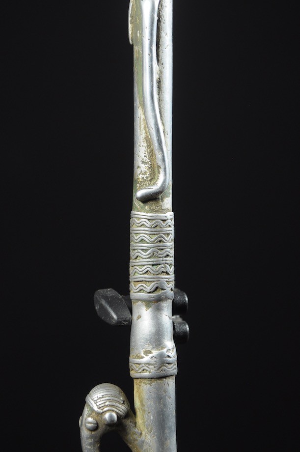 Canne de dignitaire en fonte aluminium - Gan - Burkina - Objets de regalia