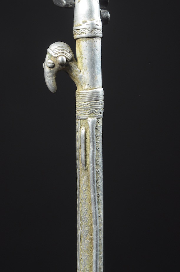 Canne de dignitaire en fonte aluminium - Gan - Burkina - Objets de regalia
