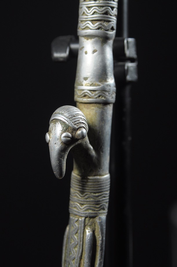 Canne de dignitaire en fonte aluminium - Gan - Burkina - Objets de regalia