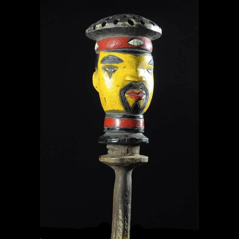 Tete Kebe Kebe Marionette Chef Traditionnel - Kuyu - RDC Zaire
