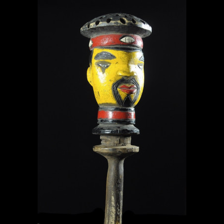 Tete Kebe Kebe Marionette Chef Traditionnel - Kuyu - RDC Zaire