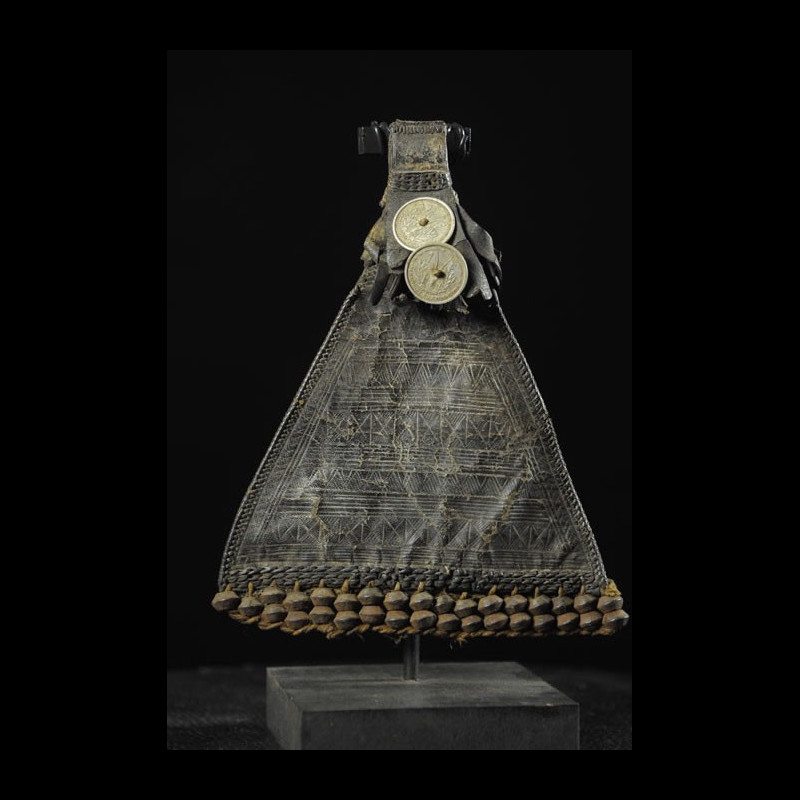 Cache sexe en cuir et perles de verre - Ethnie Kapsiki - Cameroun