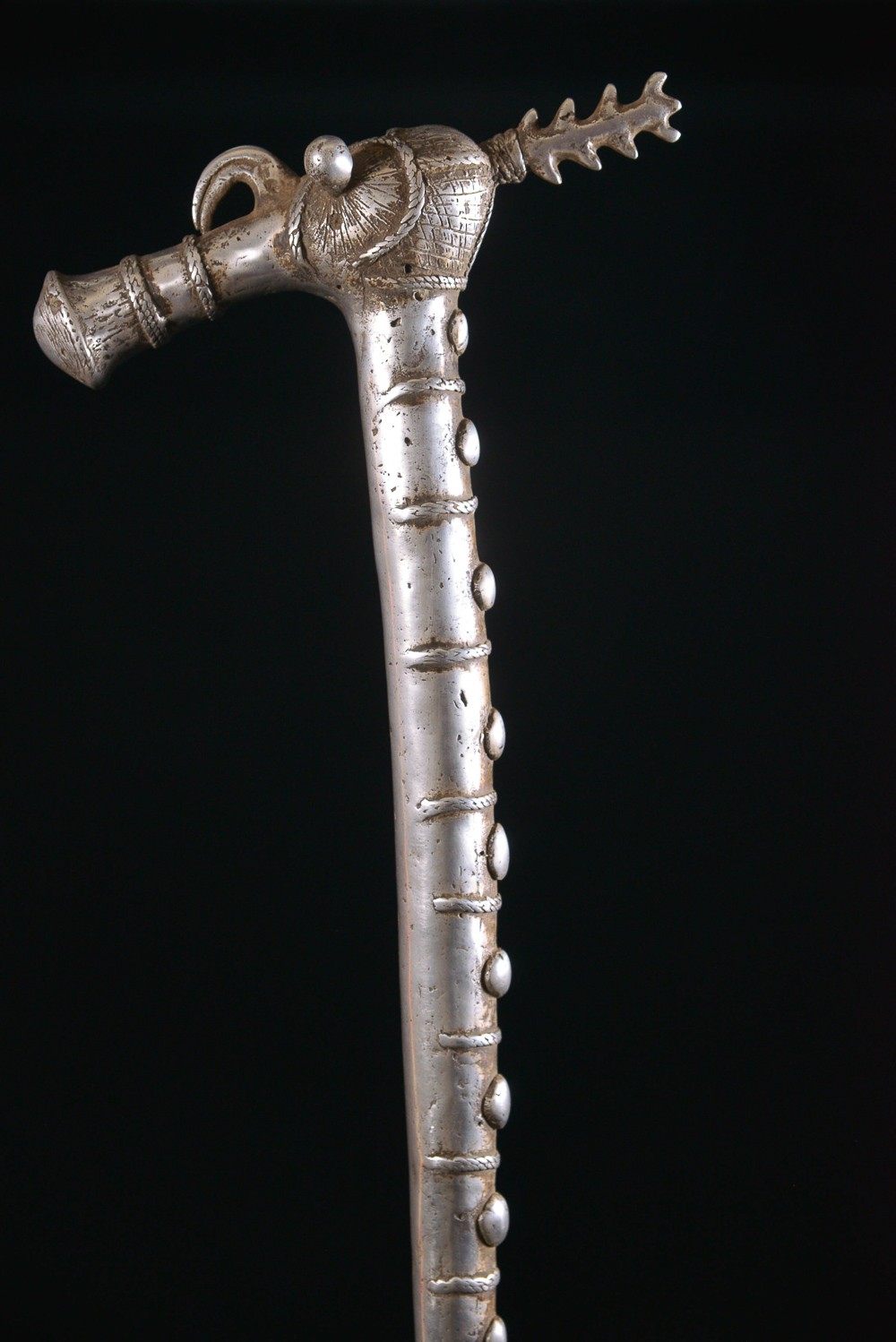 Zandé massue en fonte d'aluminium - Mossi - Burkina Faso - Objets de regalia