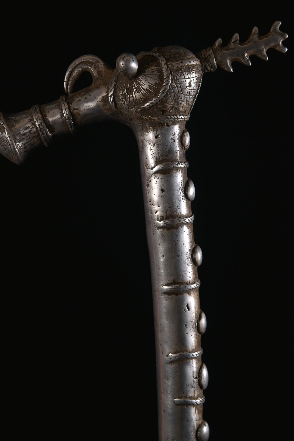 Zandé massue en fonte d'aluminium - Mossi - Burkina Faso - Objets de regalia