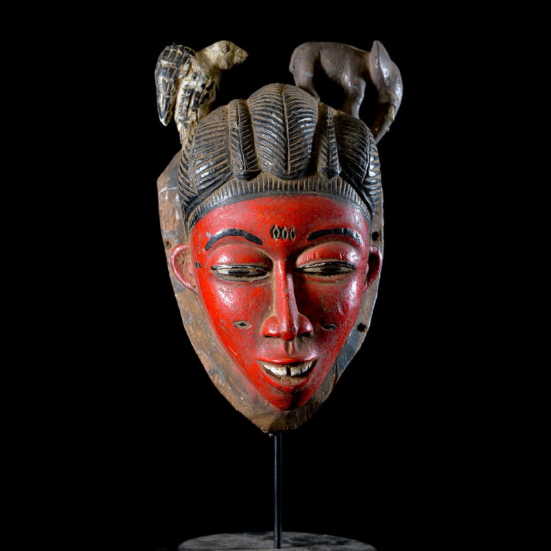 Masque Seli rouge - Gouro - Côte d'Ivoire