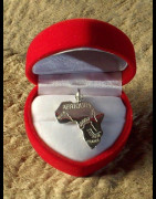- Carte Afrique en  argent massif - Pendentifs - Bijoux africain