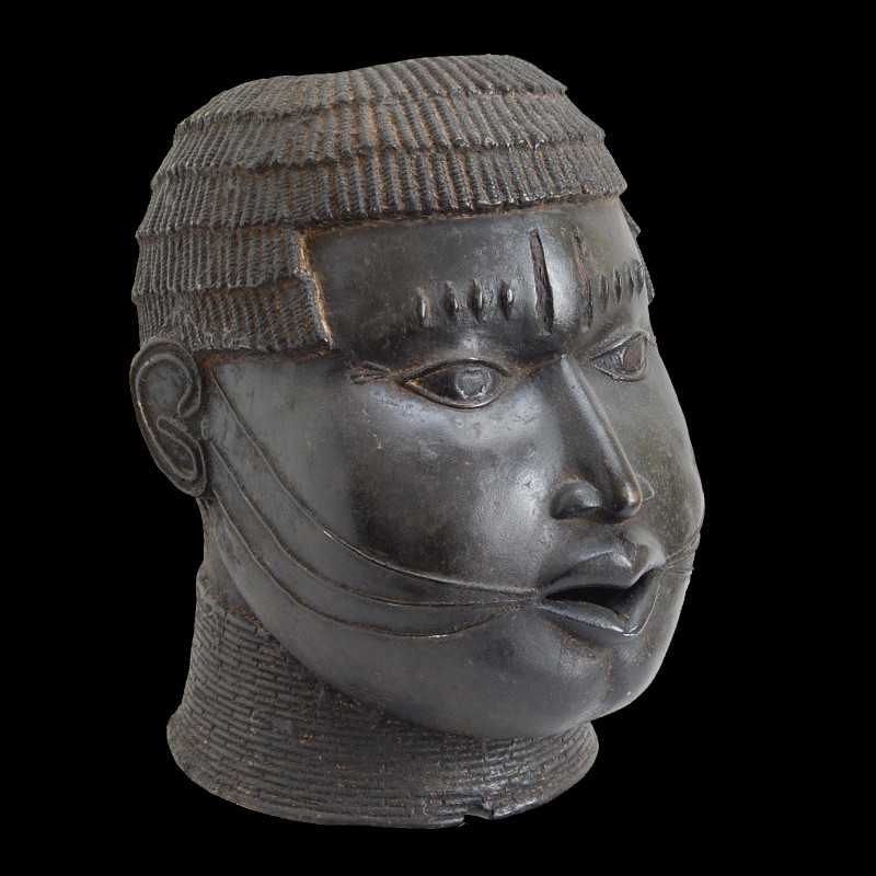 Tete commemorative Oba Bronze Ife - Bini Edo - Benin