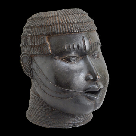 Tete commemorative Oba Bronze Ife - Bini Edo - Benin