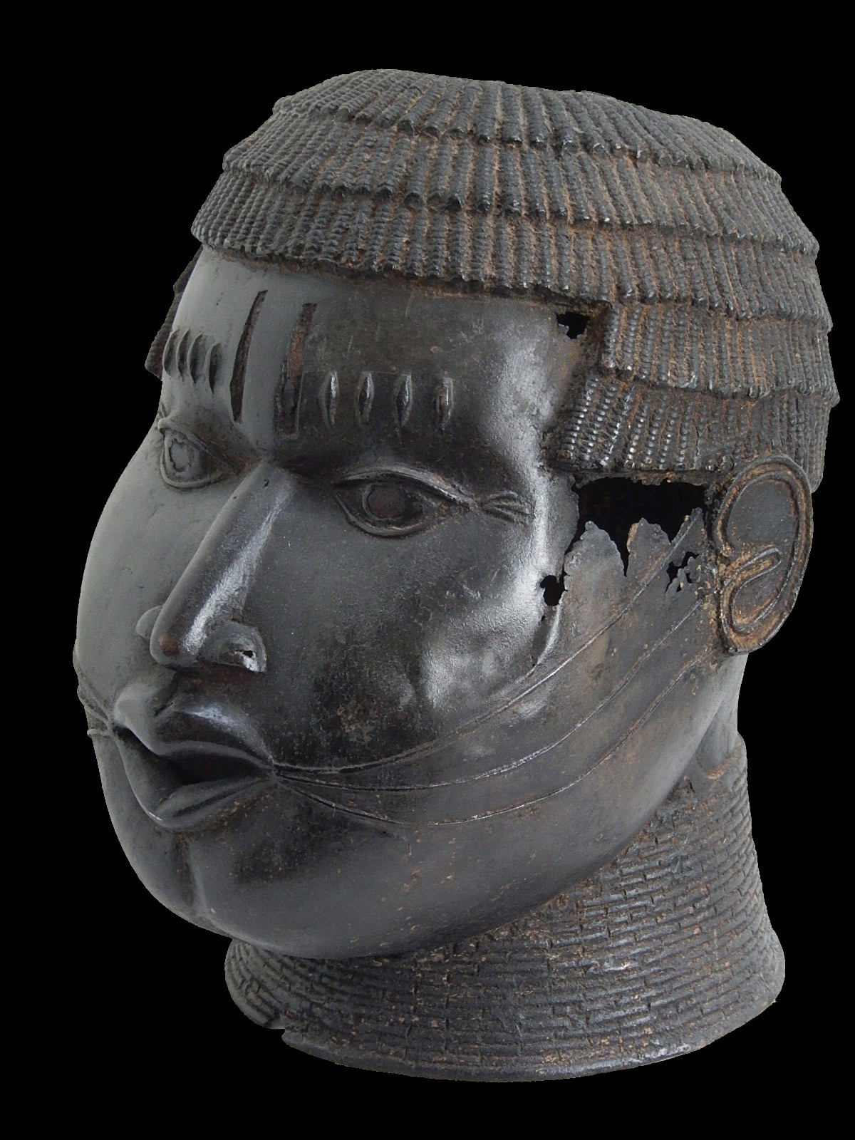 Tete commemorative Oba Bronze Ife - Bini Edo - Benin